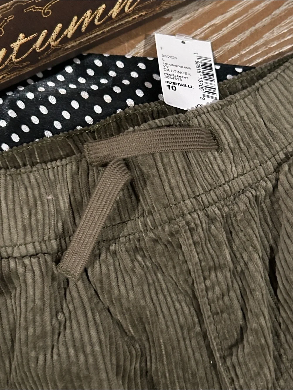 NWT! Boys The Children’s Place Olive Corduroy Cargo Fall Autumn Shorts size 10